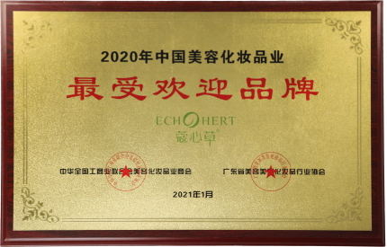2020年中国美容化妆品业最受欢迎品牌