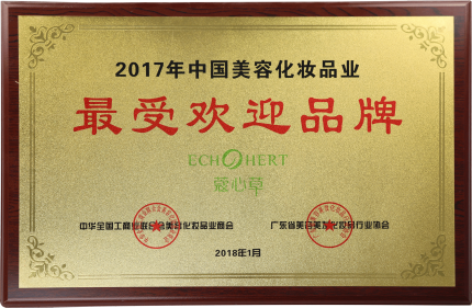 2017年中国美容化妆品业最受欢迎品牌